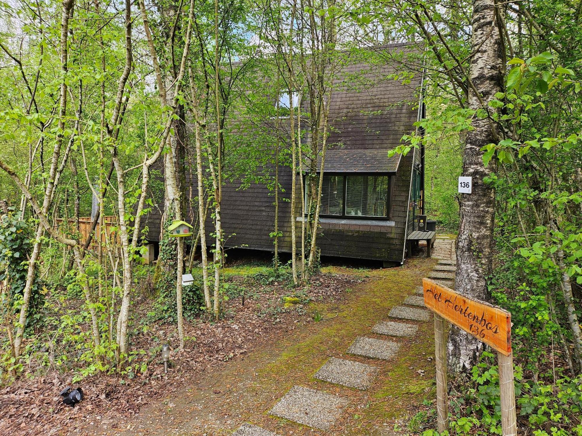 Het Hertenbos Chalet 136 - Bos- Groene Oase- Rustmoment- Zwembad デュルビュイ エクステリア 写真